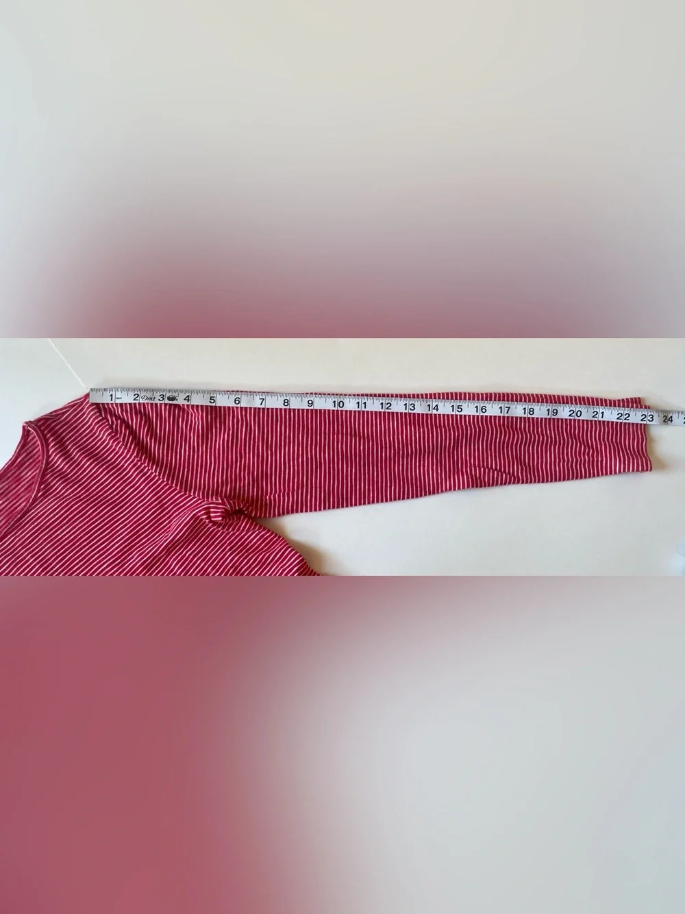 J. Crew Preppy Red and White Stripe Long Sleeve Top